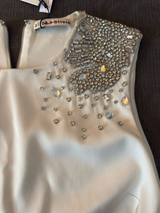 Alice + Olivia Almira Embellished Sleeveless Fitted Mini Dress - Picture 9 of 11